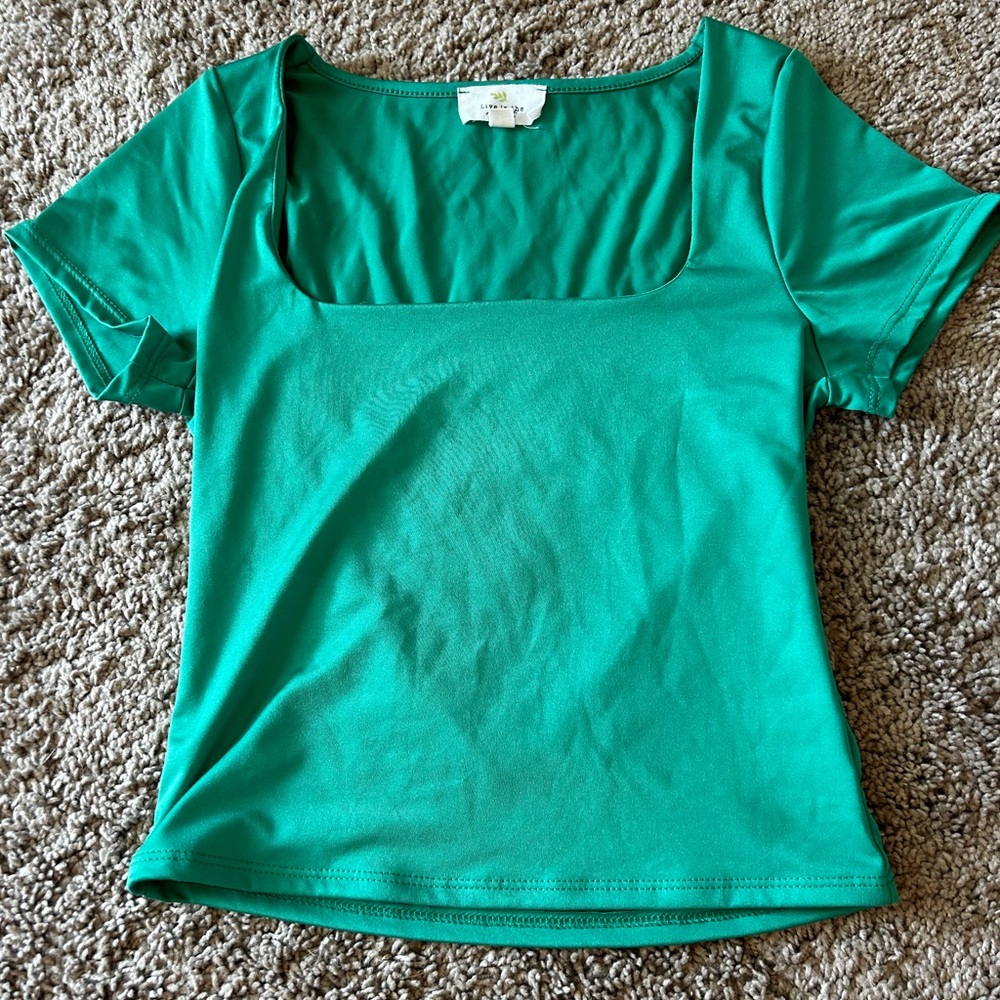 Square neck top